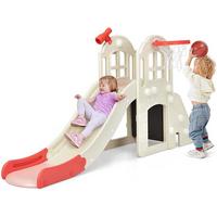 SPIELPLATZ 6 in 1 Kinder Pink - Pink, Kunststoff (190/98/83cm) - COSTWAY