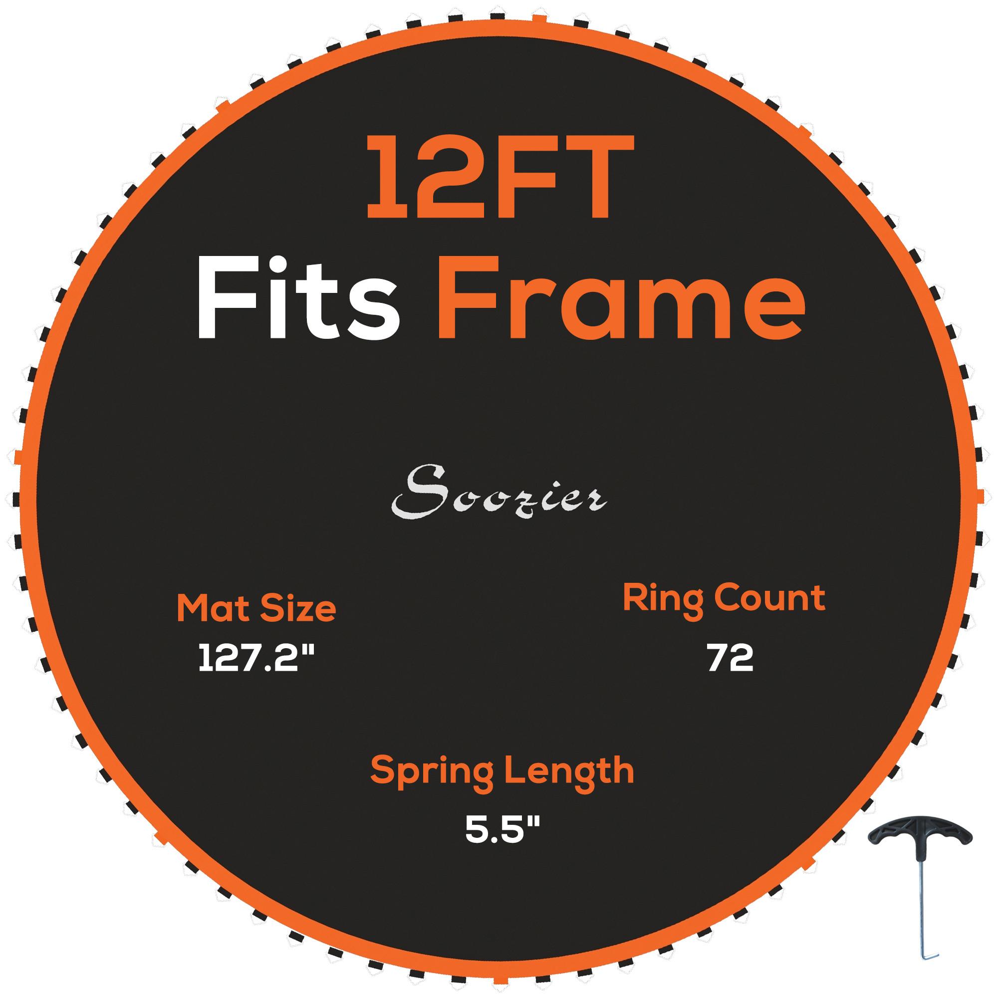 TRAMPOLINSPRUNGTUCH Sprungtuch für Trampolin, Ø323 cm, Sprungmatte Schwarz - Orange, Kunststoff (323/323cm) - SPORTNOW