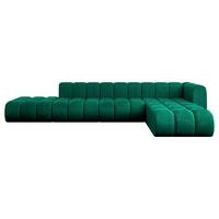 ECKSOFA modulares Sofa Zuvon-L2 - 387x177x70 cm Grün - Dunkelgrün, Holzwerkstoff/Textil (387/177cm) - ALTDECOR
