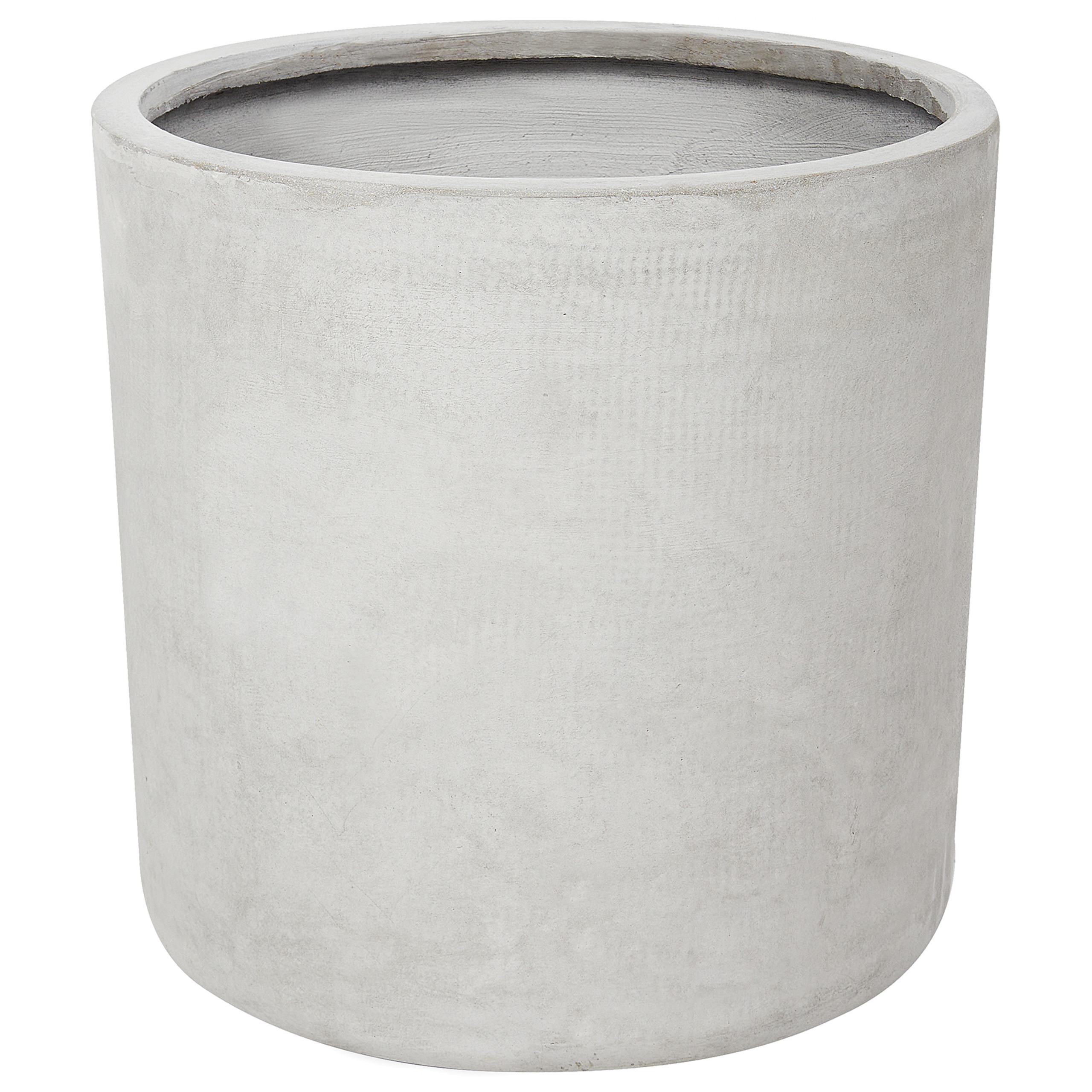 BLUMENTOPF Grau Messene - Grau, Naturmaterialien (42cm) - Beliani