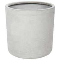 BLUMENTOPF Grau Messene - Grau, Naturmaterialien (42cm) - Beliani