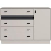 KOMMODE PUNTO 135/95/40cm mit 4 Schubladen 1 Türen Kaschmir - Kaschmir, Holzwerkstoff (135/95/40cm) - MASSENO