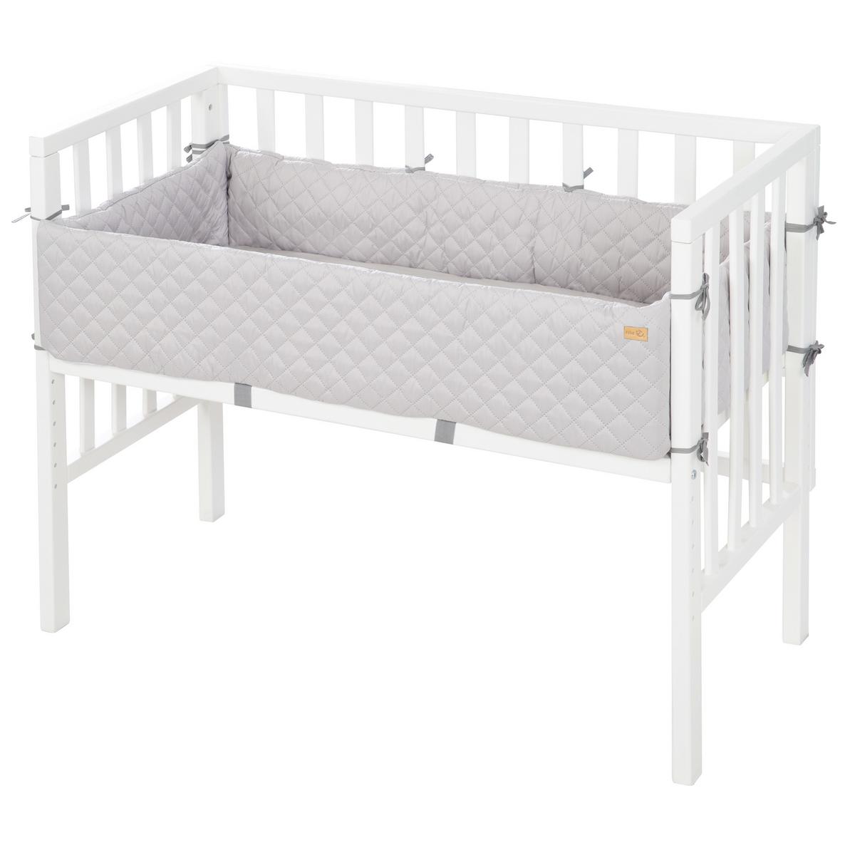 BEISTELLBETT roba Style grau 2in1 Set 90 x 45 cm - Weiß/Grau, Holzwerkstoff (45/90cm) - Roba