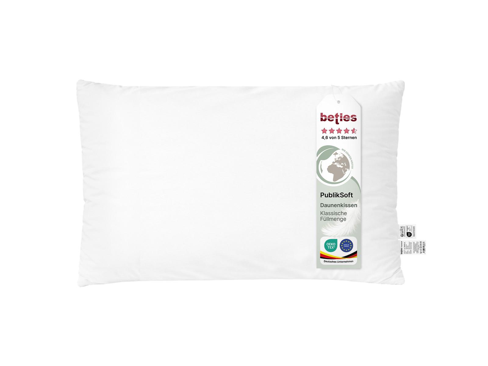 DAUNENKISSEN PublikSoft 30/50 cm - Weiß, Naturmaterialien/Textil (30/50cm) - beties Heimtextil