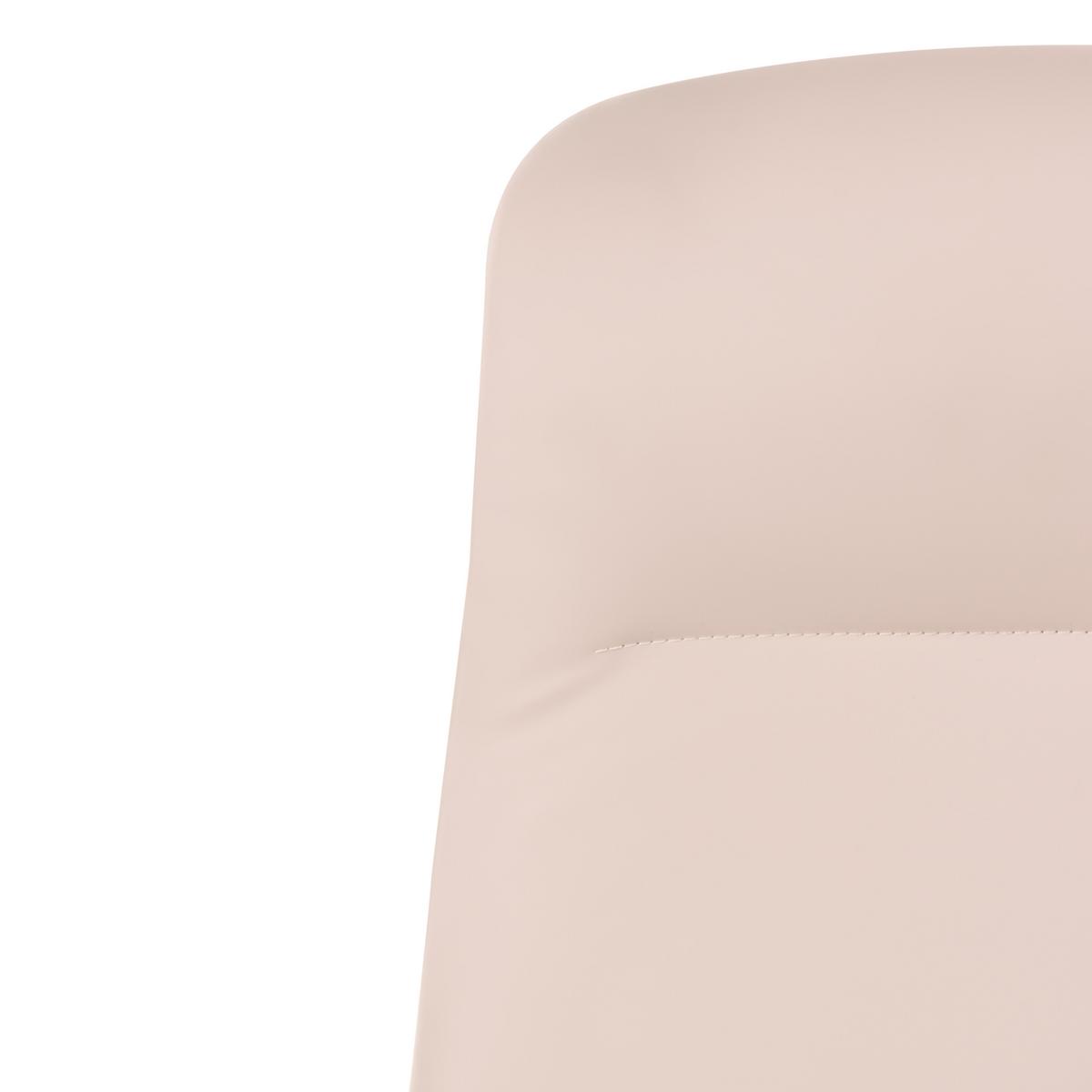 CHEFSESSEL Kunstleder Beige Ardour - Beige, Textil (68/115/68cm) - Beliani