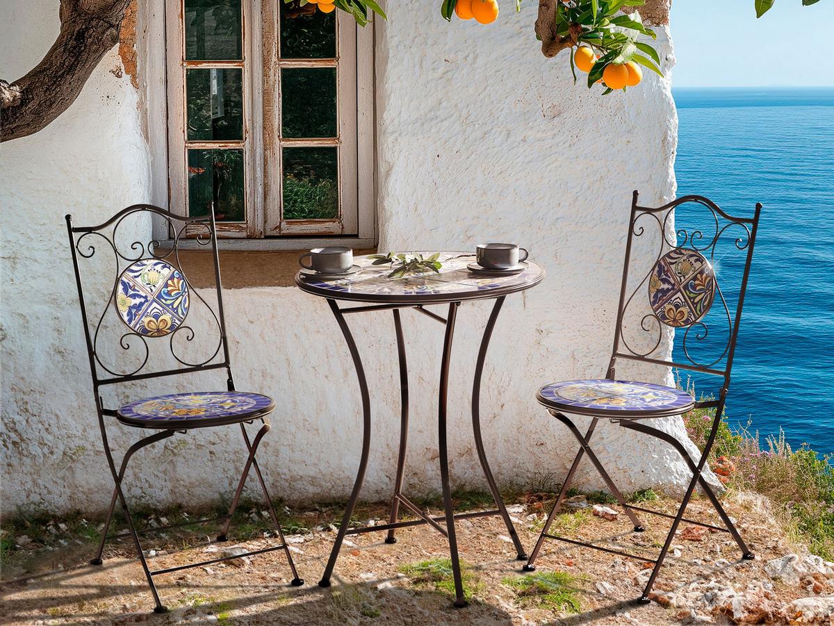 BISTROTISCH 60/60 cm Metall Schwarz Coriano - Schwarz, Metall (60/60/75cm) - Beliani