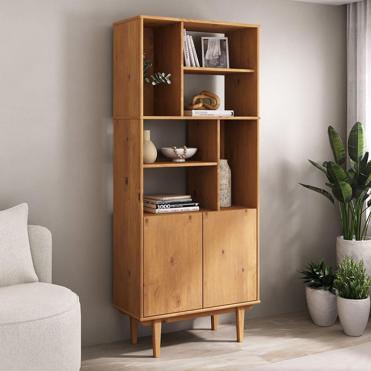 WOHNZIMMERSCHRANK SIMONA Eiche - Eichefarben, Holz (80/188/37cm) - IDIMEX