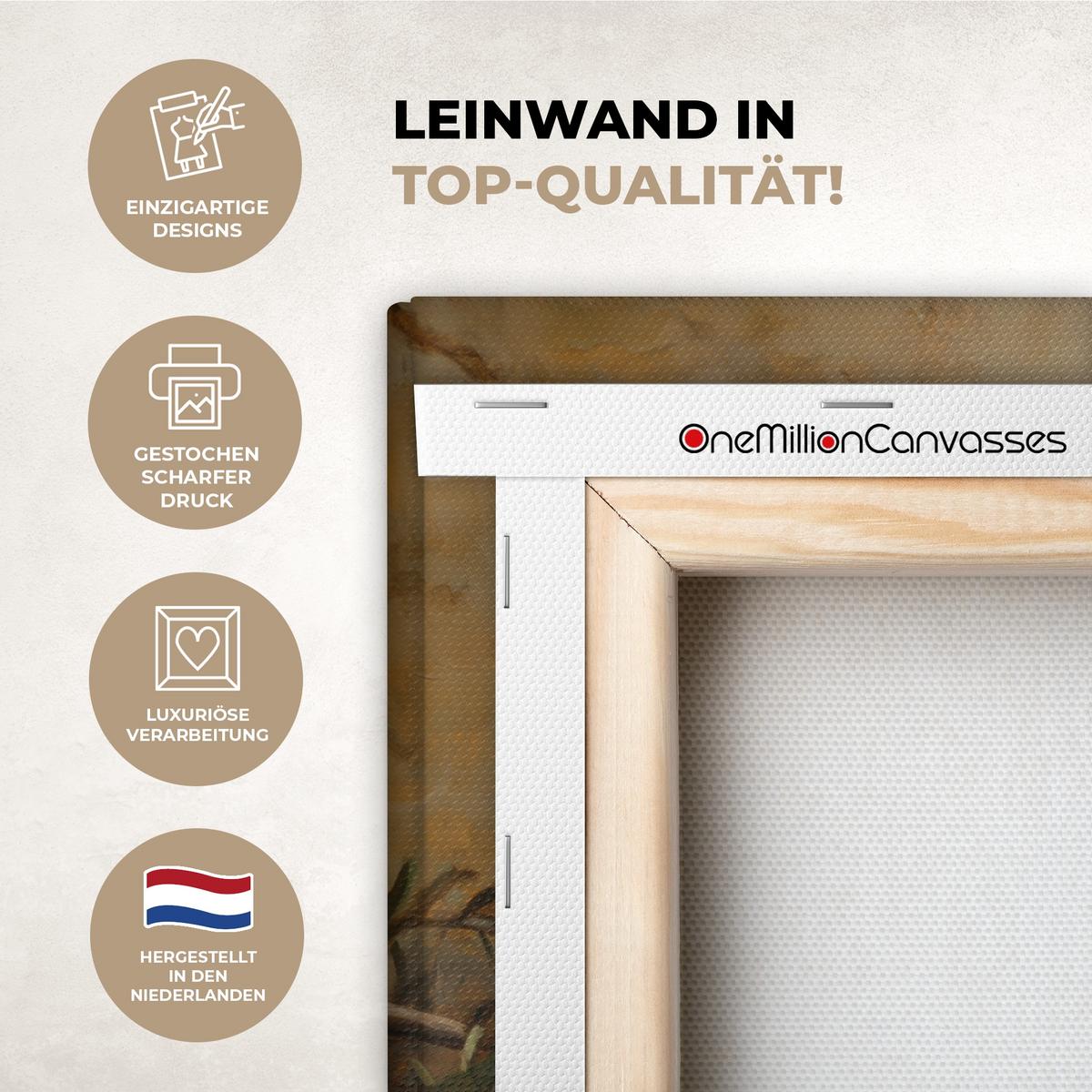 LEINWANDBILD Oliven - Stilleben - Vintage Wandbild 40x30 cm - Olivgrün, Textil (40/30cm) - MuchoWow