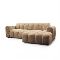 ECKSOFA TISI Beige Strukturstoff - Beige, Holz (274/165cm) - MASSENO