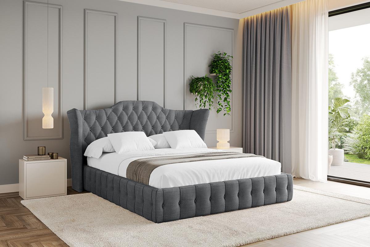 POLSTERBETT mit Bettkasten und Lattenrost, Boxbett ohne Matratze - MODY 120x200 Dunkelgrau - Anthrazit, Holzwerkstoff/Textil (120/200cm) - ALTDECOR