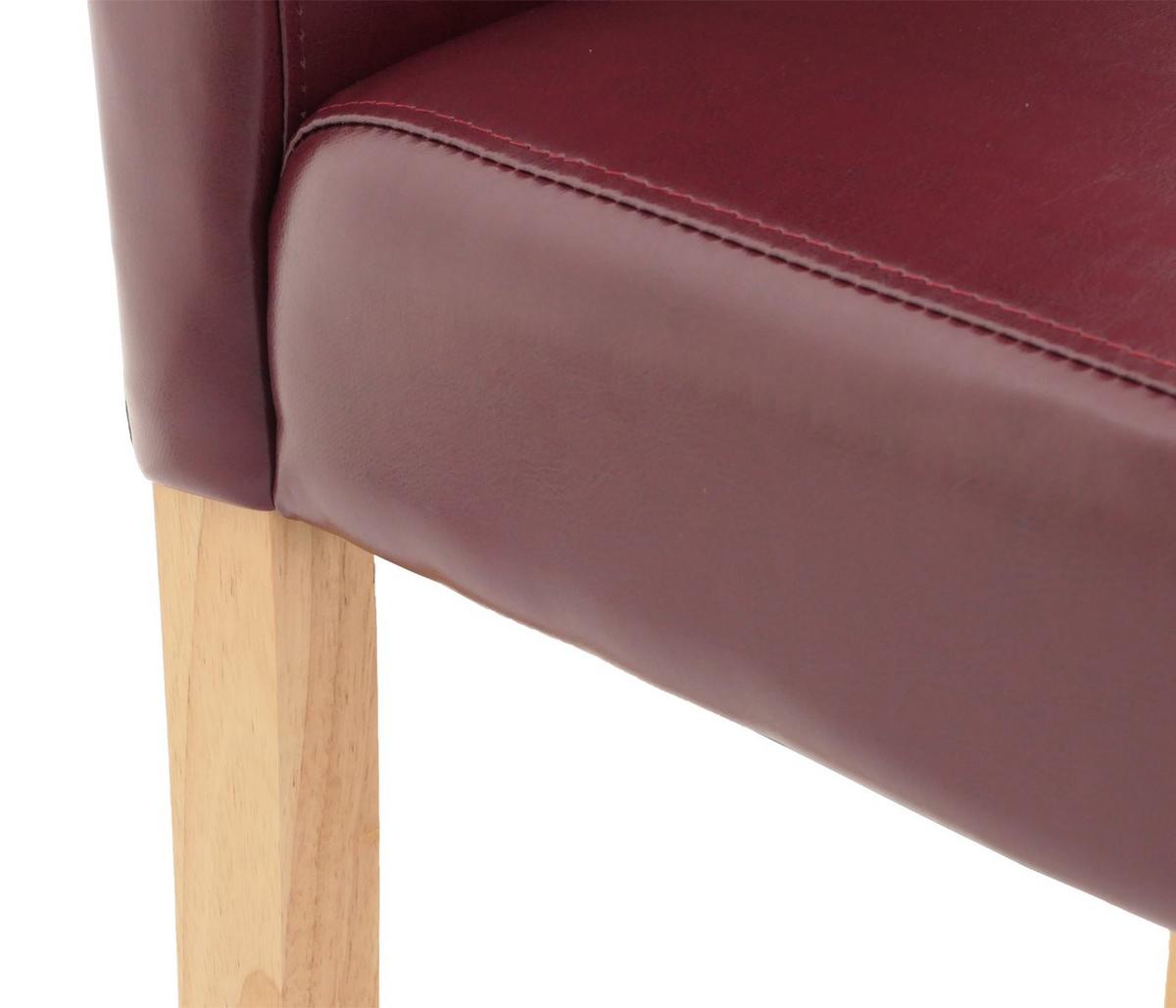 ESSZIMMERSTUHL Rot, Braun 4er-Set - Rot/Braun, Textil (43/90/56cm) - MCW