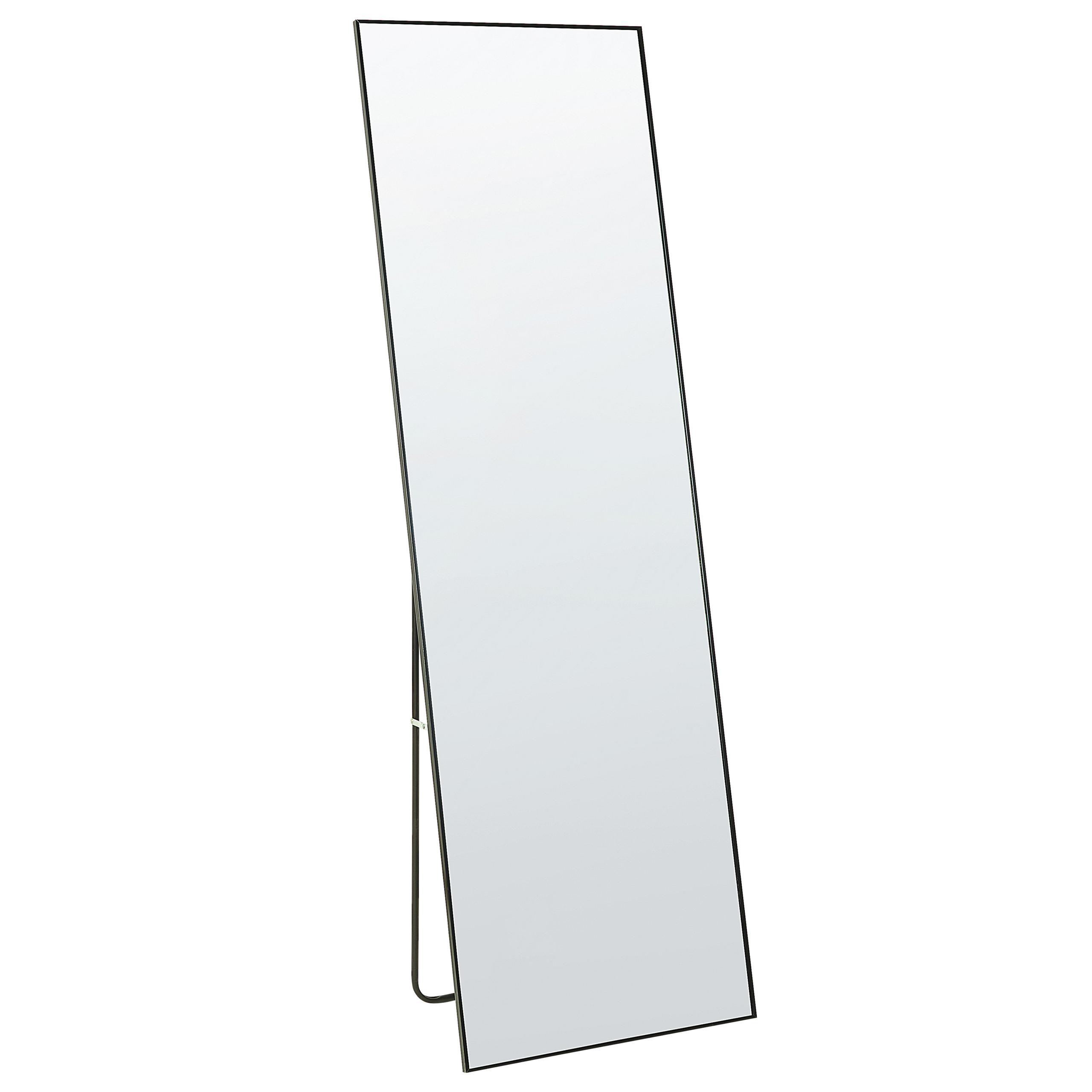 STEHSPIEGEL schwarz rechteckig 50/156 cm Beauvais - Schwarz, Metall (7/156/50cm) - Beliani