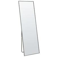 STEHSPIEGEL schwarz rechteckig 50/156 cm Beauvais - Schwarz, Metall (7/156/50cm) - Beliani