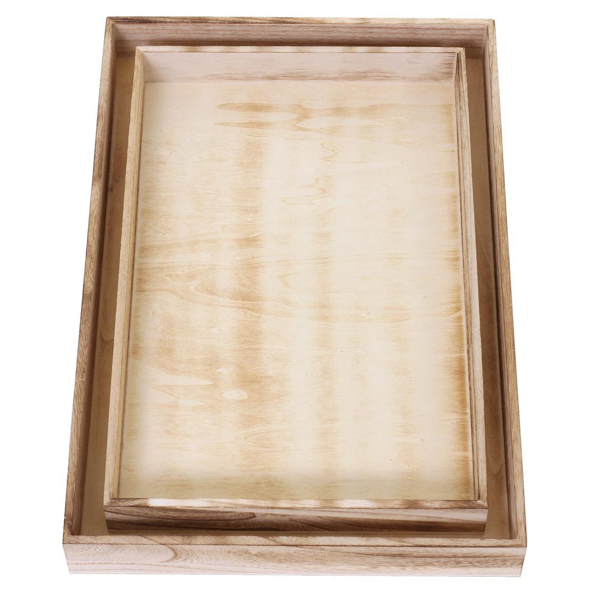 SCHALE TABLETT SHABBY Eiche hell - Eiche Artisan, Holz (48/5/32cm) - MCW