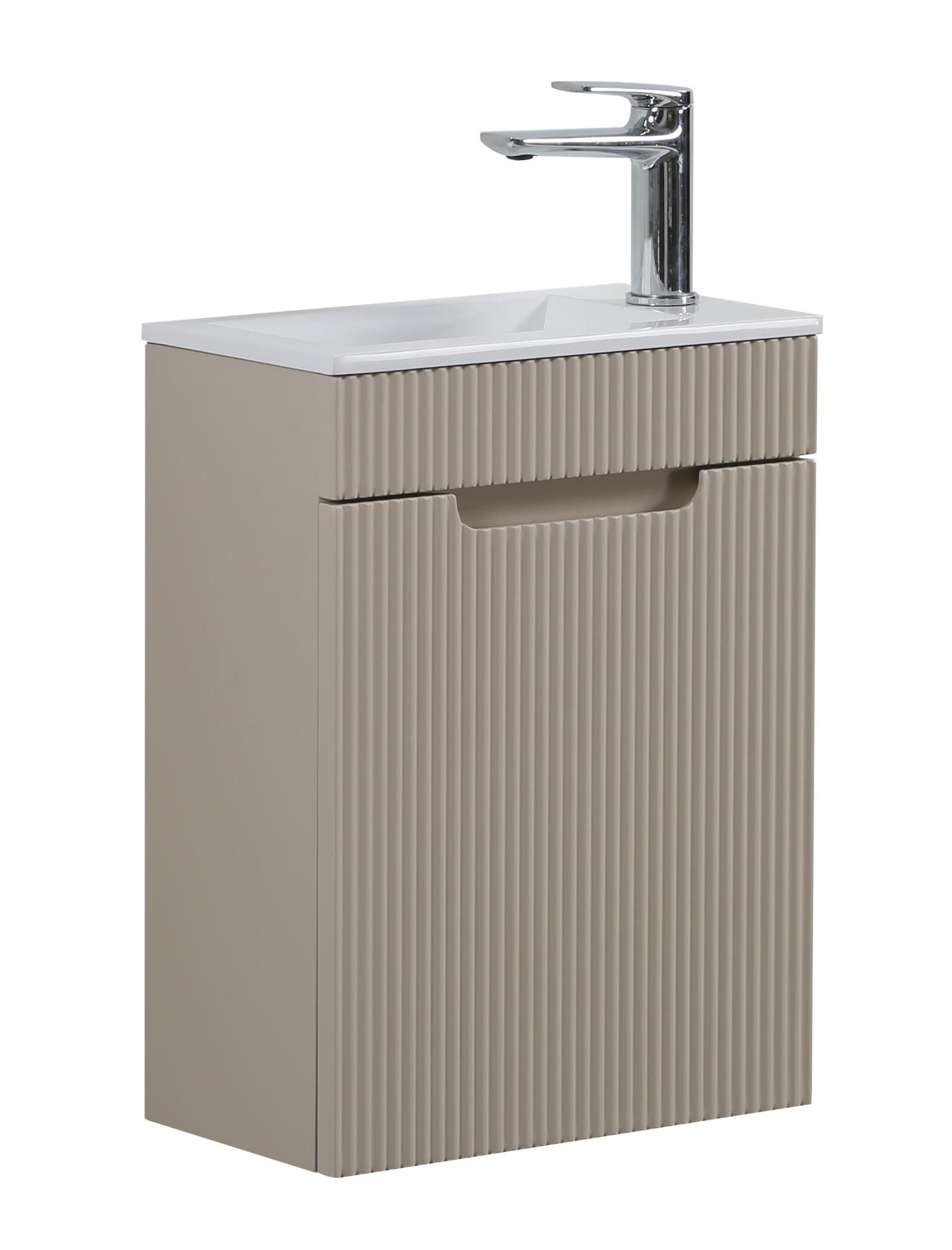 GÄSTE-WC-MÖBELSET Thermis 2 Teile Cashmere - 40 x 22 x 53 cm - Kaschmir, Holz (40/53/22cm) - Badplaats
