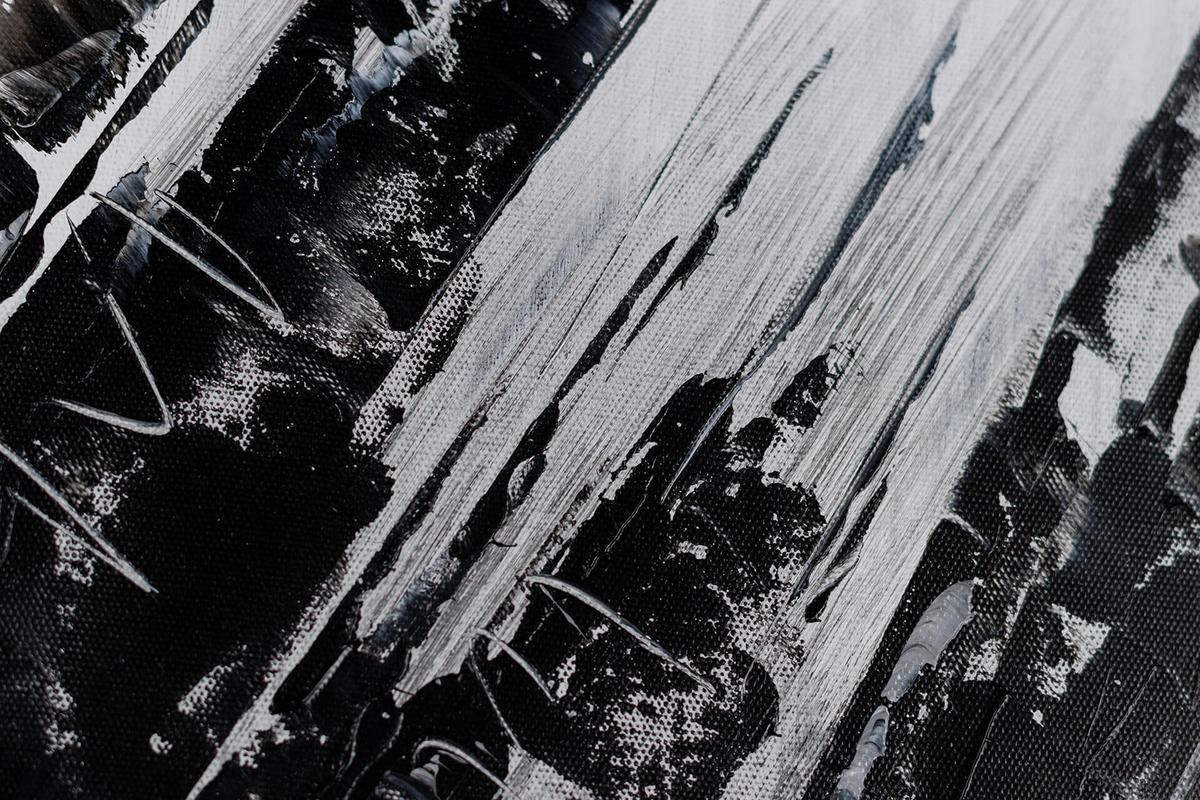ACRYLBILD HANDGEMALT 60/90 cm - Schwarz, Holz/Textil (60/90cm) - KUNSTLOFT