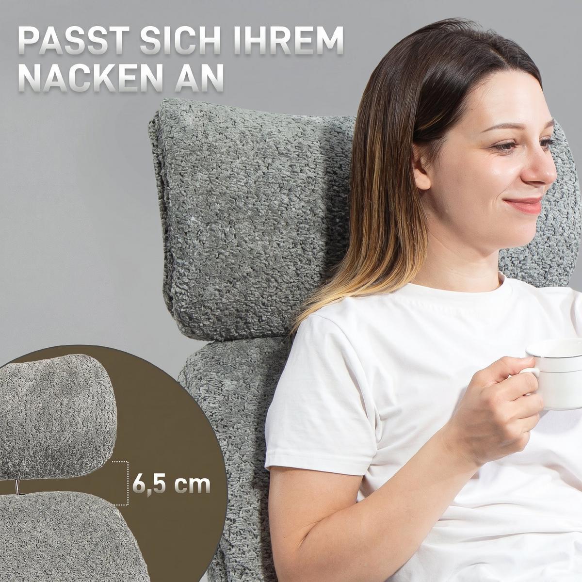 BÜROSTUHL Polyester Dunkelgrau - Dunkelgrau/Silberfarben, Textil/Metall (65/123/75cm) - HOMCOM