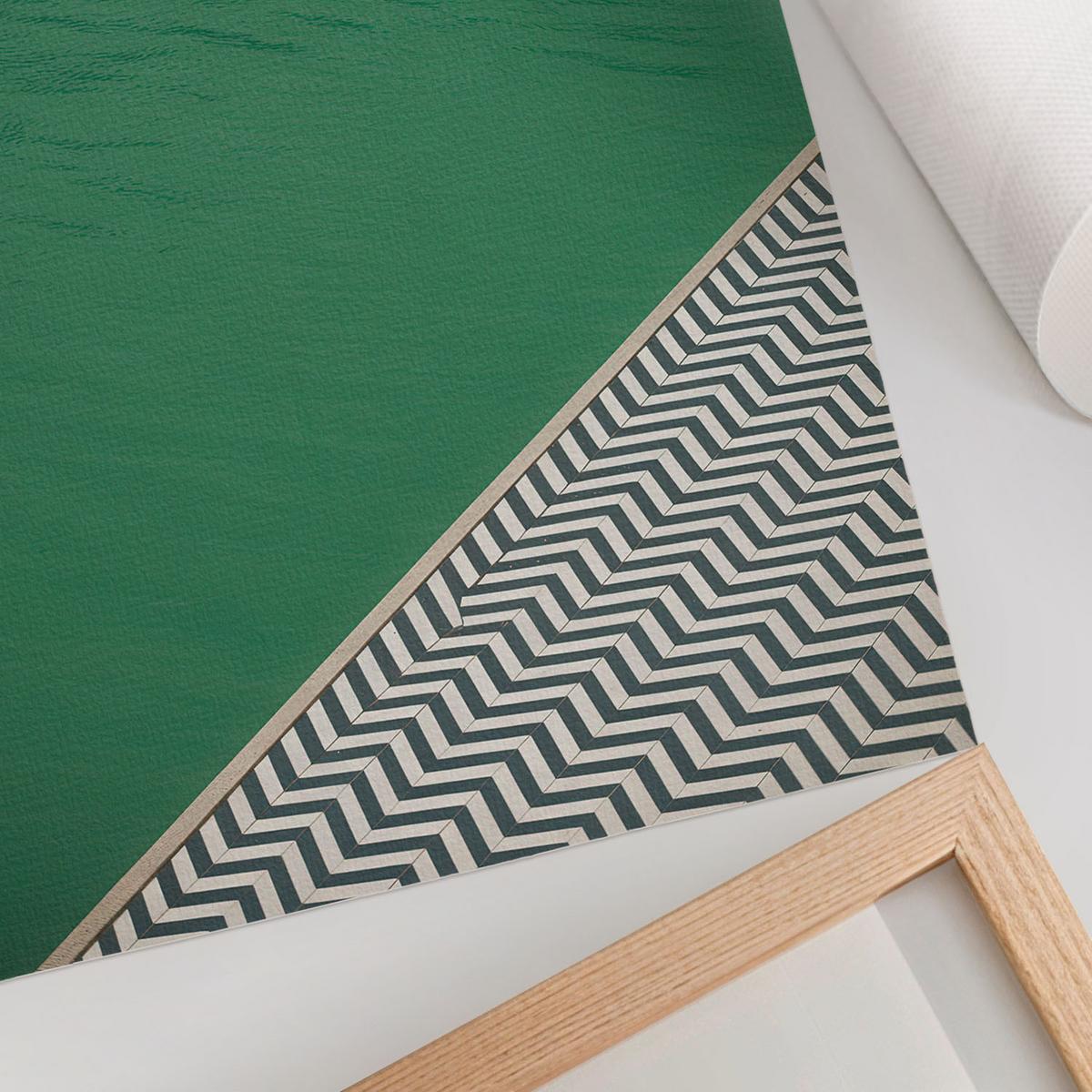 POSTER - 21x29 cm - Soft Structure - Der Rand des Pools - Grün, Textil (21/29.7/0.1cm) - TULUP