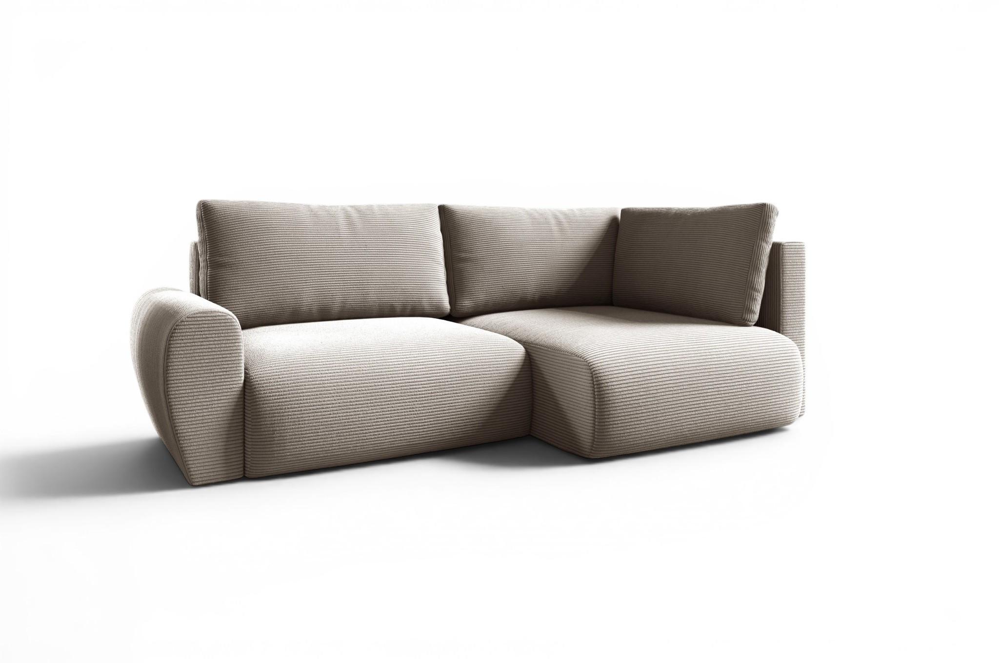 ECKSOFA Galan Mini Mit Schlaffunktion - Beige, Holzwerkstoff/Textil (153/241cm) - Fun Möbel