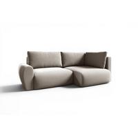 ECKSOFA Galan Mini Mit Schlaffunktion - Beige, Holzwerkstoff/Textil (153/241cm) - Fun Möbel