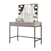 SCHMINKTISCH MIT SPIEGEL CORTADO ELITE KASCHMIR - Beige, Holzwerkstoff (104/78/50cm) - Lookway