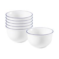 MÜSLISCHALEN Compact Blaurand weiß-blau ø 12,7 cm 6er Set - Blau/Weiß, Keramik (12.7cm) - Seltmann Weiden