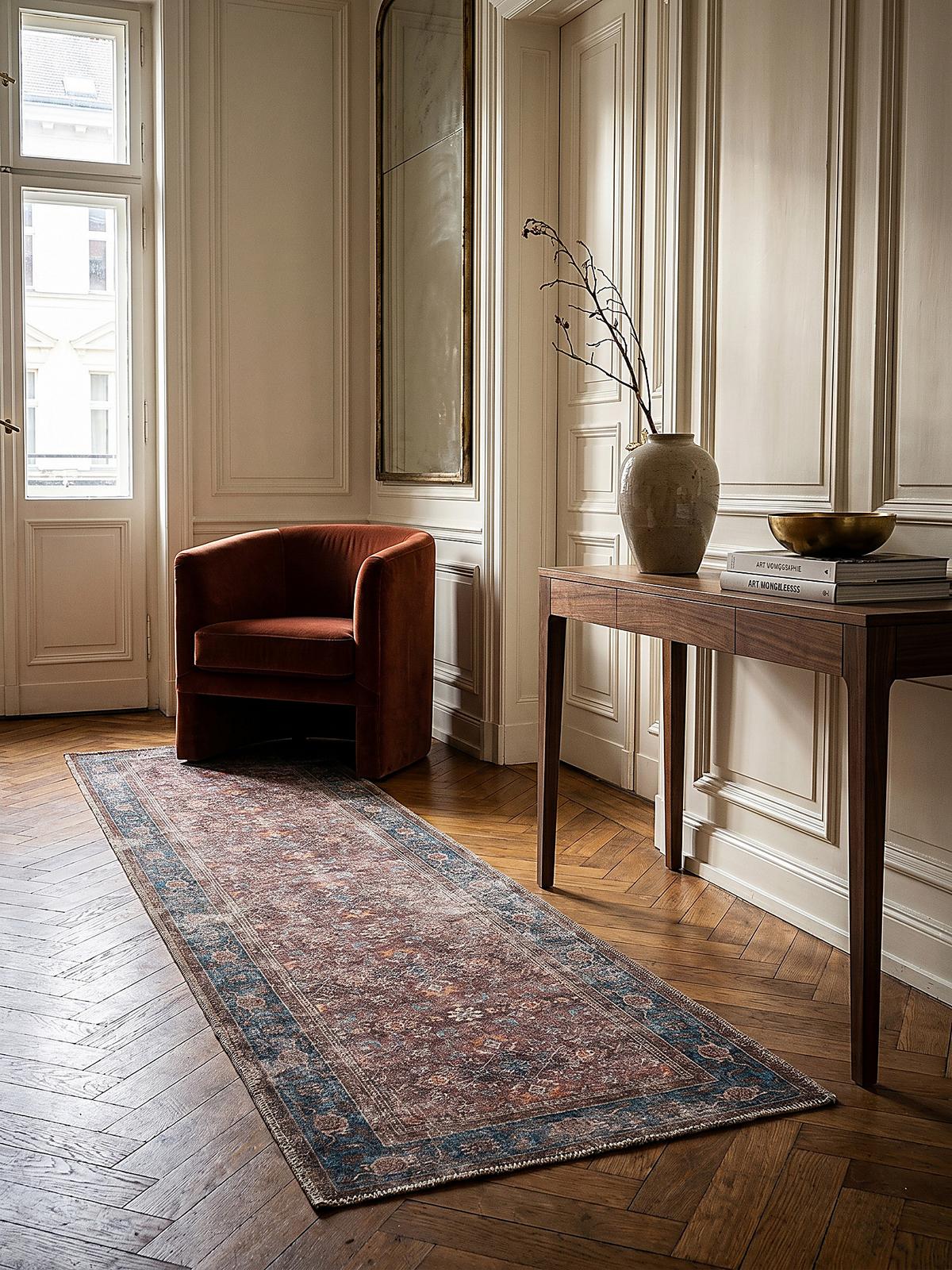 TEPPICH Waschbar HURST, orientalisch, Rot, 60 x 230 cm - Rot, Textil (230/60cm) - KADIMA DESIGN