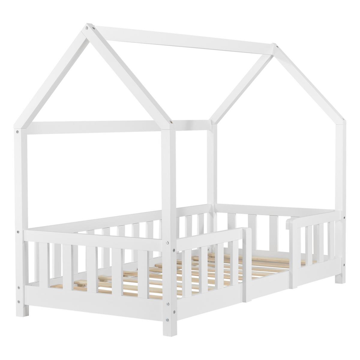 HAUSBETT Sisimiut - Weiß, Holz (80/160cm) - [en.casa]