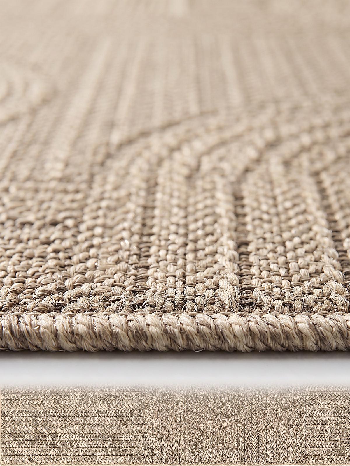 FLACHWEBTEPPICH Geometrisch CORDEV Polypropylen Natur 160 x 230 cm - Beige, Textil (160/230cm) - KADIMA DESIGN