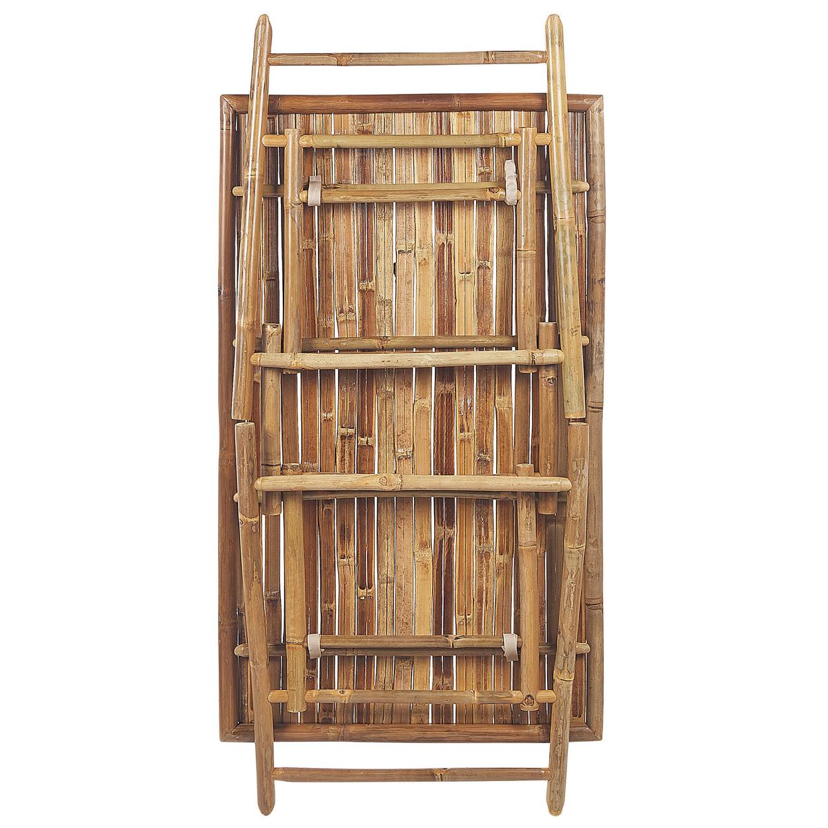 GARTENTISCH Massivholz Heller Holzfarbton Molise - Hellbraun, Holz (120/69/74cm) - Beliani