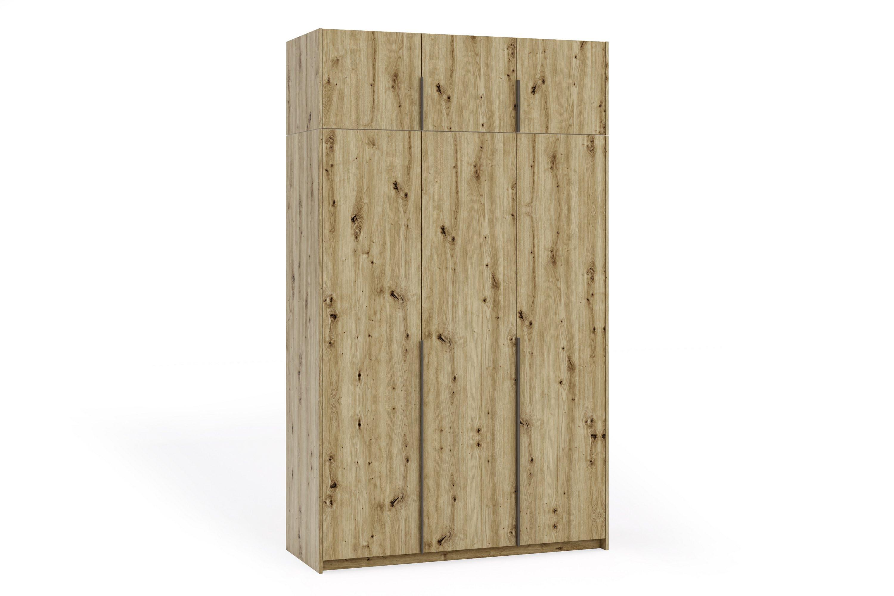DREHTÜRENSCHRANK AMARA 148/250/58cm 3-türig Eiche Artisan - Eiche Artisan, Holzwerkstoff (148/250/58cm) - MASSENO
