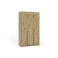 DREHTÜRENSCHRANK AMARA 148/250/58cm 3-türig Eiche Artisan - Eiche Artisan, Holzwerkstoff (148/250/58cm) - MASSENO