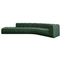 ECKSOFA modulares Sofa Tilmo-L1 - 399x194x70 cm Grün - Grün, Holzwerkstoff/Textil (399/194cm) - ALTDECOR