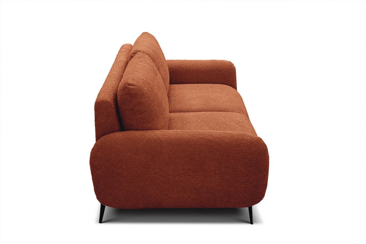 SOFA FEBE 2-Sitzer, dunkelorange - Dunkelorange/Schwarz, Holz/Textil (160/82/96cm) - Wozimo