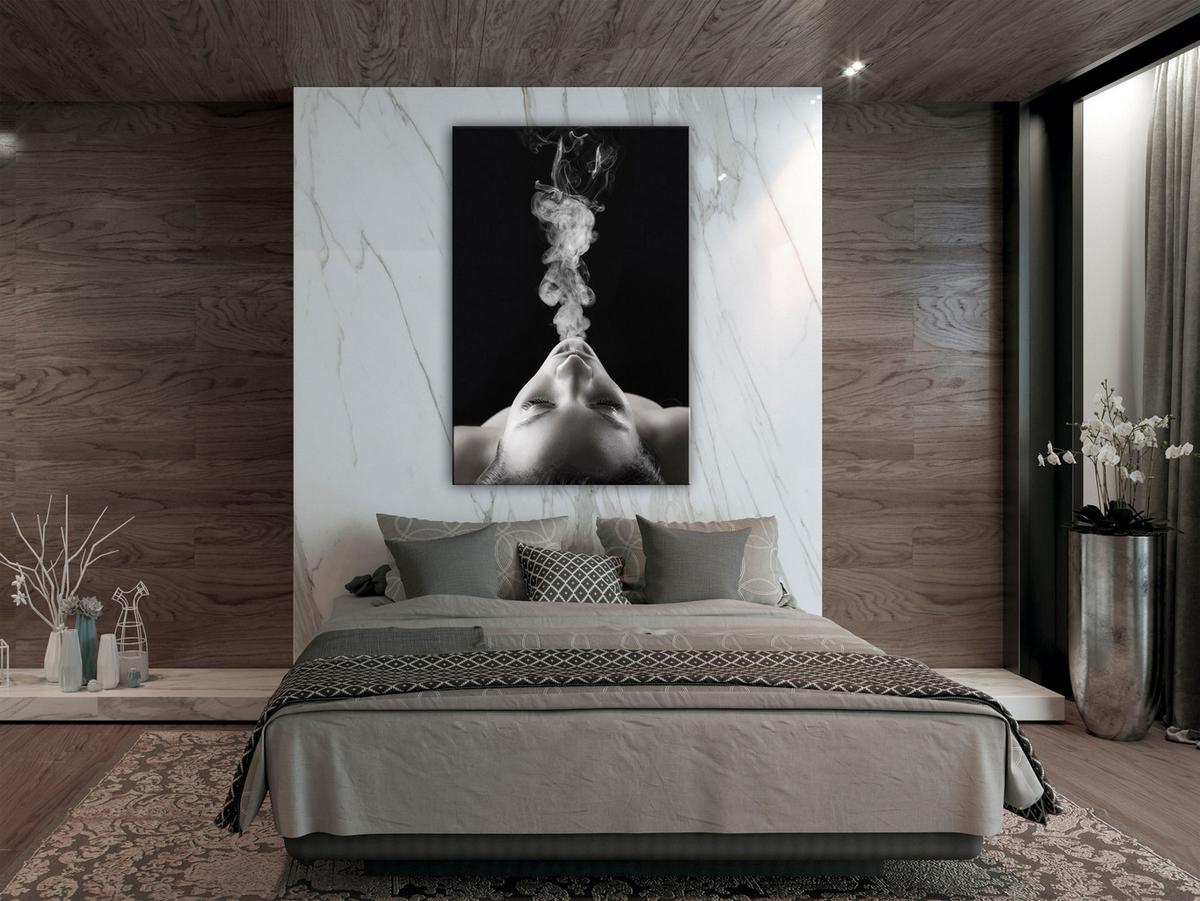 KUNSTDRUCK Schwarz-Weiß 60/90 cm - Schwarz, Textil (60/90cm) - KUNSTLOFT