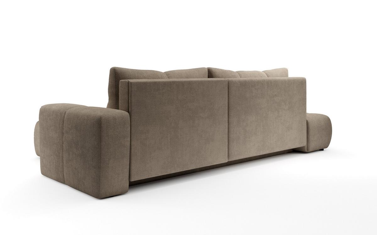 ECKSOFA DUCA R-S Grau Chenille mit Schlaffunktion - Sandfarben, Holz (266.5/266.5cm) - MASSENO