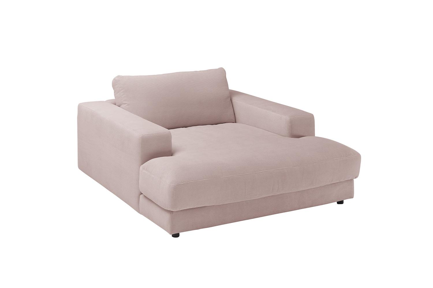 LONGSEAT MADELINE Pink Cord - Schwarz/Rosa, Kunststoff/Textil (150/86/170cm) - KAWOLA