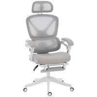 BÜROSTUHL Polyester Hellgrau - Hellgrau, Kunststoff/Textil (71/129/70cm) - HOMCOM