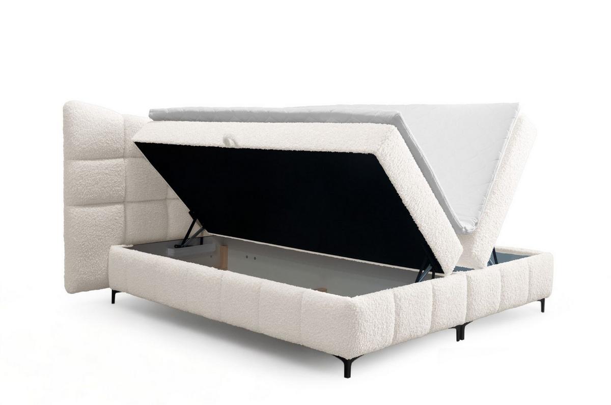 BOXBETT Nova In Rolf - Creme, Holzwerkstoff/Textil (180/200cm) - Fun Möbel