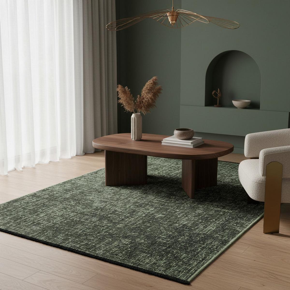 TEPPICH aus Baumwolle Waschbar KOFEL in Grün, einfarbig, 80 x 150 cm - Grün, Textil (150/80cm) - KADIMA DESIGN
