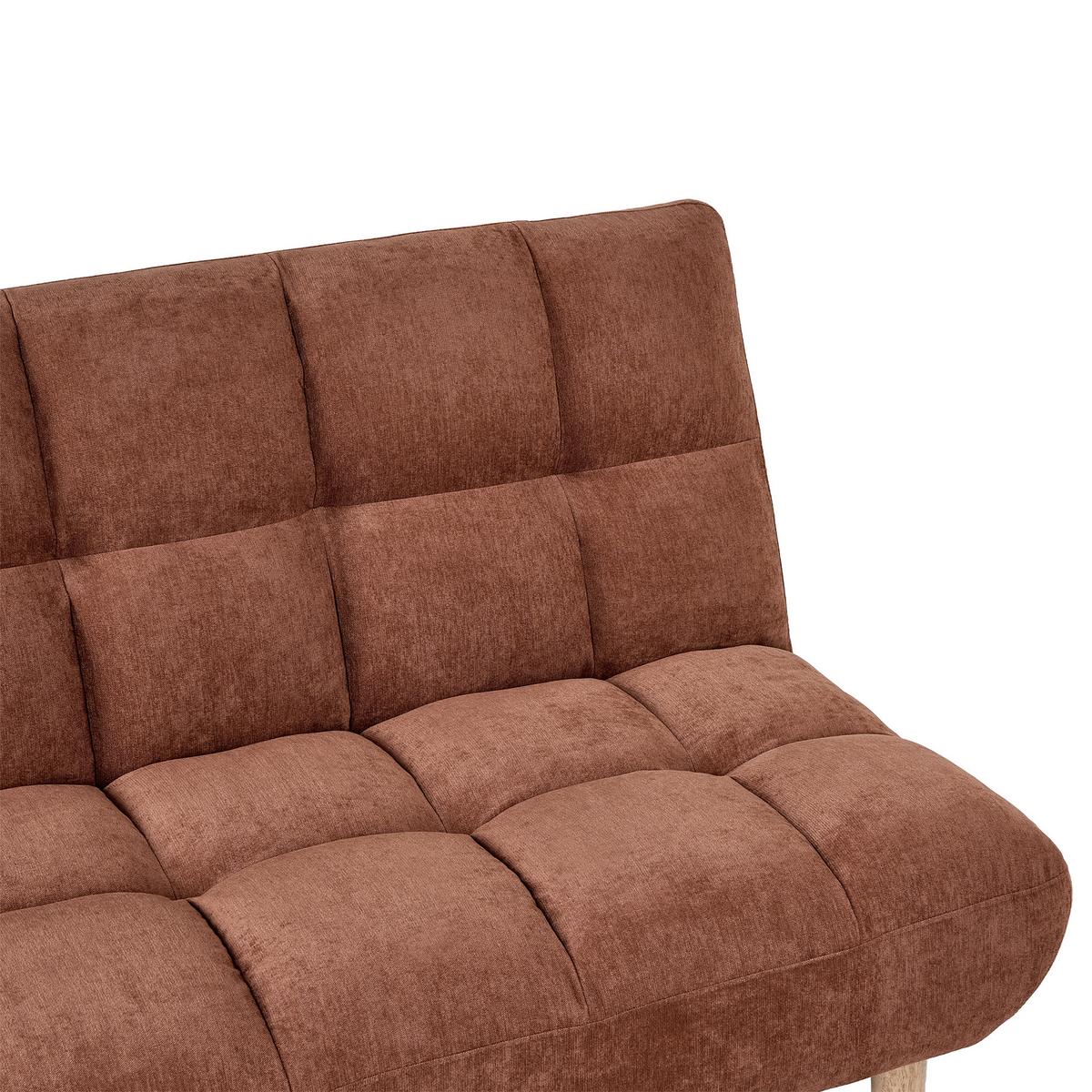 SCHLAFSOFA 2-Sitzer Stoff Goldbraun Risor - Goldfarben/Braun, Textil (190/83/90cm) - Beliani