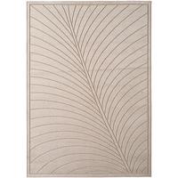TEPPICH Outdoor, Fußbodenheizung-geeignet, mit Blattmotiv, aus Polypropylen, ENGADIN in Beige, 160 x 230 cm - Beige, Textil (160/230cm) - KADIMA DESIGN