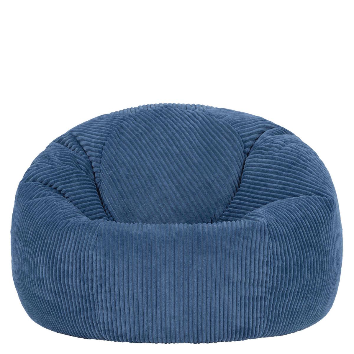 SITZSACK Klassisch Kingston, Cord - Blau, Textil (85/50/85cm) - icon