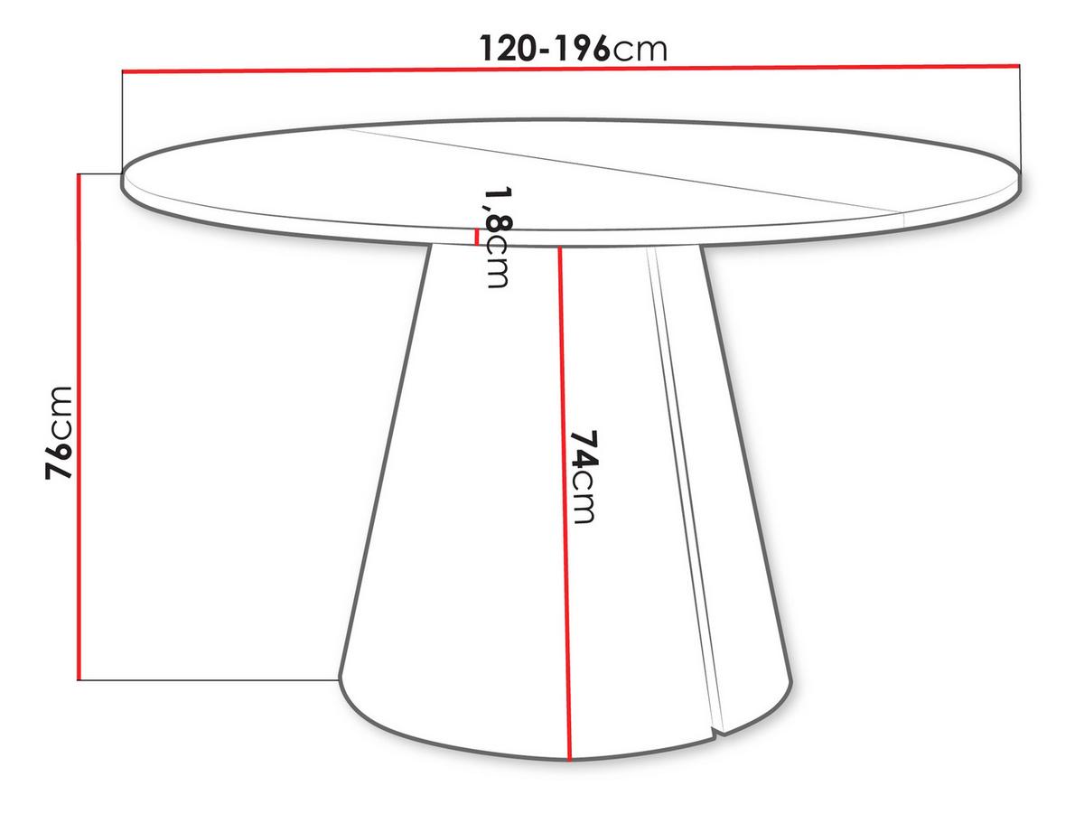 ESSTISCH Calma Cashmere 120 - Kaschmir/Weiß, Holzwerkstoff/Metall (120/120/76cm) - MIRJAN24