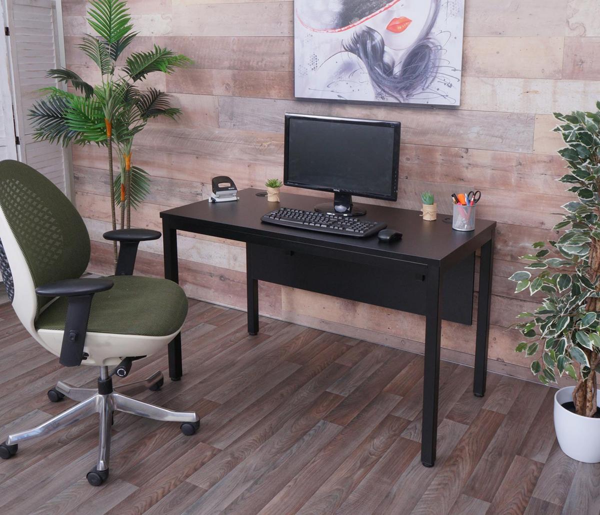 SCHREIBTISCH rechteck Schwarz - Schwarz, Holzwerkstoff (60/120/76cm) - MCW