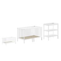 BABYZIMMER Set Kara-lynn 5 Komplettset Massivholz Buche Weiß - Weiß, Holz (223/95/76cm) - 58aufmkessel