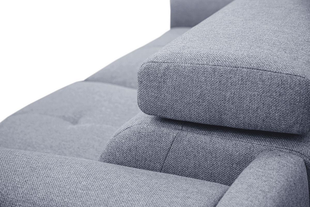 RELAXSOFA MATERA 3-Sitzer mit 2 Relaxfunktionen, hellblau - Schwarz/Hellblau, Holzwerkstoff/Textil (212/82/103cm) - Wozimo