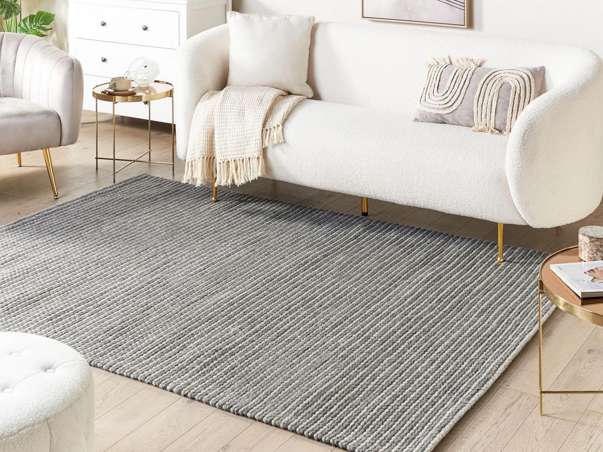 KURZFLOR-TEPPICH Kilis 230/160 cm - Grau, Textil (160/230cm) - Beliani