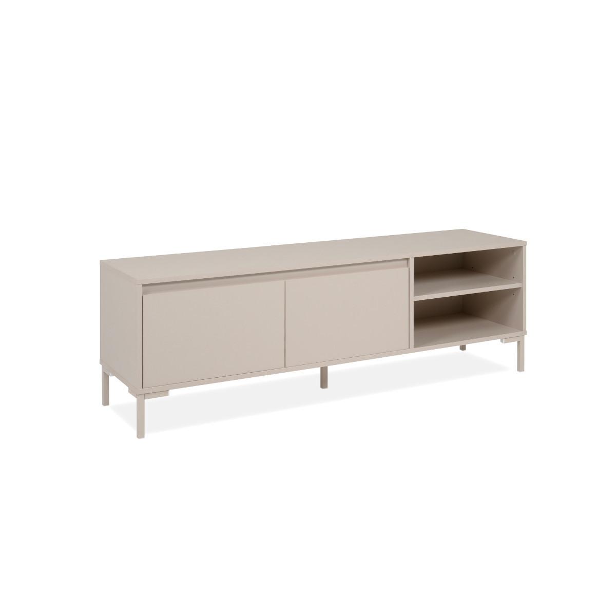 TV-MÖBEL 2 Türen, 2 Nischen, Farbe Kaschmir 150/40/49 cm - Beige, Holzwerkstoff (40/49/150cm) - Calicosy