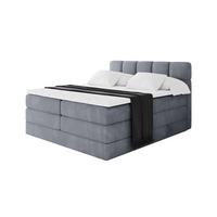 BOXBETT mit Matratze H3/H4 - FAMA KING - 160x200 cm Grau Casablanca - Grau, Holzwerkstoff (160/200cm) - ALTDECOR